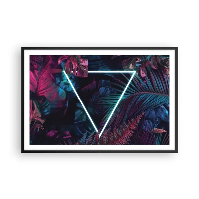 Affiche dans un cadre noir - Poster - Jardin de style disco - 91x61 cm