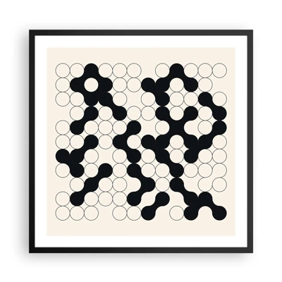Affiche dans un cadre noir - Poster - Jeu chinois – variation - 60x60 cm