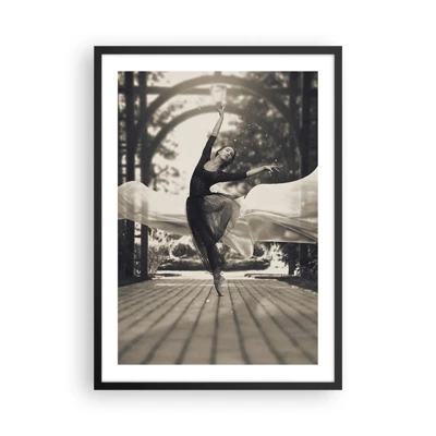 Affiche dans un cadre noir - Poster - La danse de l'esprit jardin - 50x70 cm