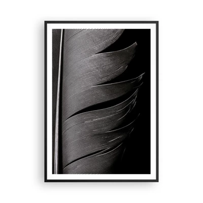 Affiche dans un cadre noir - Poster - La plume – un design magnifique - 70x100 cm