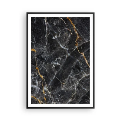 Affiche dans un cadre noir - Poster - La vie intérieure de la pierre - 70x100 cm