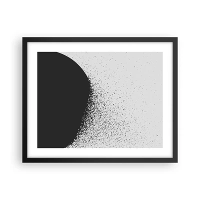 Affiche dans un cadre noir - Poster - Mouvement des molécules - 50x40 cm