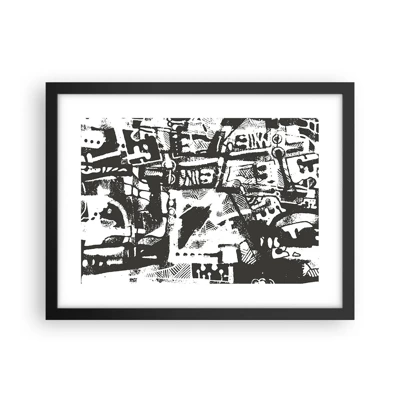 Affiche dans un cadre noir - Poster - Ordre ou chaos? - 40x30 cm