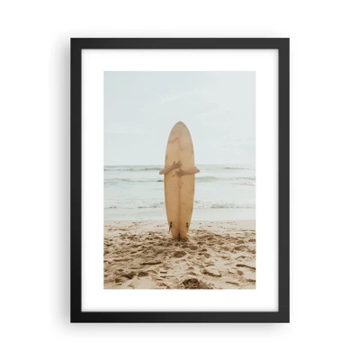 Affiche dans un cadre noir - Poster - Pour l'amour des vagues - 30x40 cm