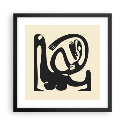 Affiche dans un cadre noir - Poster - Presque du Picasso - 40x40 cm