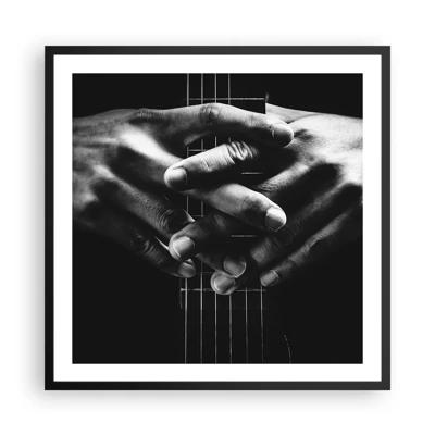 Affiche dans un cadre noir - Poster - Prière d'artiste - 60x60 cm