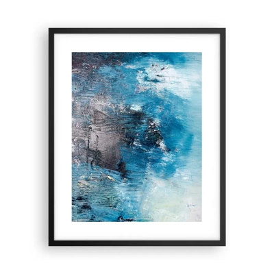 Affiche dans un cadre noir - Poster - Rhapsodie en bleu - 40x50 cm