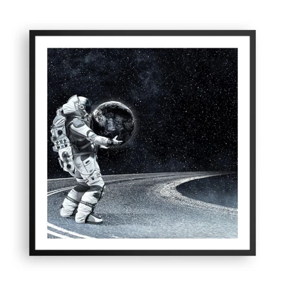 Affiche dans un cadre noir - Poster - Sur la Voie Lactée - 60x60 cm