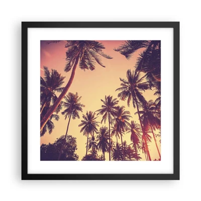 Affiche dans un cadre noir - Poster - Variation tropicale - 40x40 cm