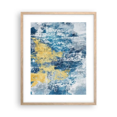 Affiche dans un chêne clair - Poster - Abstraction du temps - 40x50 cm