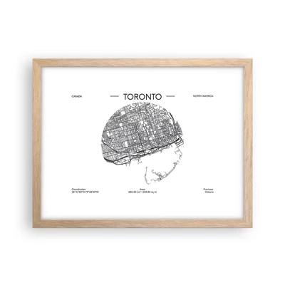 Affiche dans un chêne clair - Poster - Anatomie de Toronto - 40x30 cm