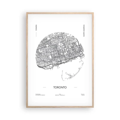 Affiche dans un chêne clair - Poster - Anatomie de Toronto - 70x100 cm