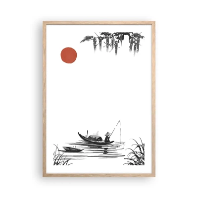 Affiche dans un chêne clair - Poster - Après-midi asiatique - 50x70 cm