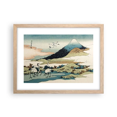 Affiche dans un chêne clair - Poster - Avec une âme japonnaise - 40x30 cm