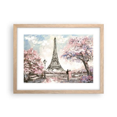 Affiche dans un chêne clair - Poster - Balade d'avril à Paris - 40x30 cm