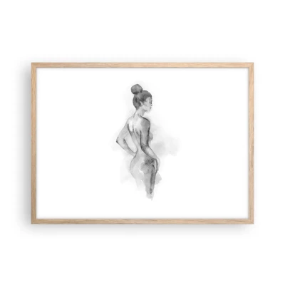 Affiche dans un chêne clair - Poster - Belle comme une peinture - 70x50 cm