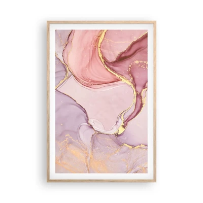 Affiche dans un chêne clair - Poster - Caresse de couleurs - 61x91 cm