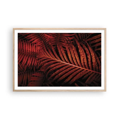Affiche dans un chêne clair - Poster - Chaleur de la vie - 91x61 cm