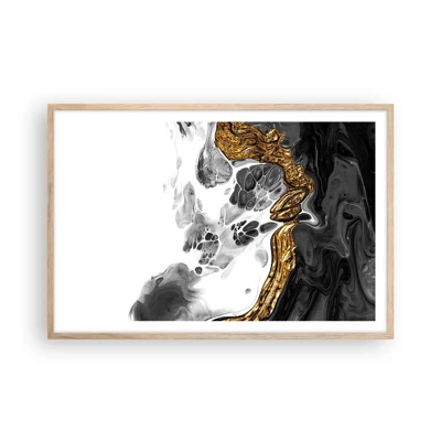 Affiche dans un chêne clair - Poster - Composition organique - 91x61 cm
