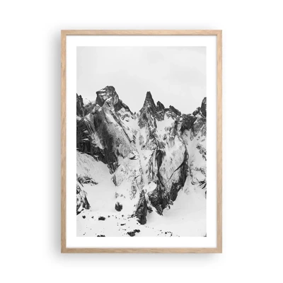 Affiche dans un chêne clair - Poster - Crête dangereuse de granit - 50x70 cm