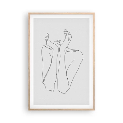 Affiche dans un chêne clair - Poster - De quoi rêvent les femmes - 61x91 cm