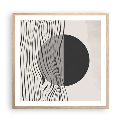 Affiche dans un chêne clair - Poster - Demi composition - 60x60 cm