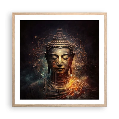 Affiche dans un chêne clair - Poster - Équilibre spirituel - 60x60 cm