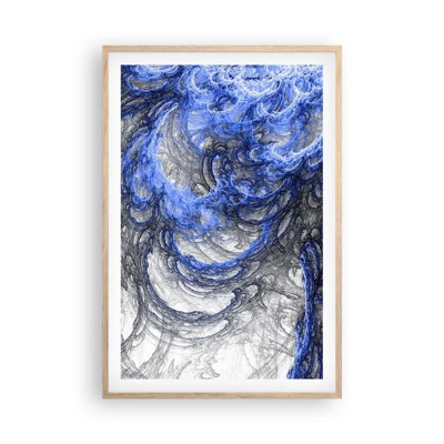 Affiche dans un chêne clair - Poster - La naissance d'une vague - 61x91 cm