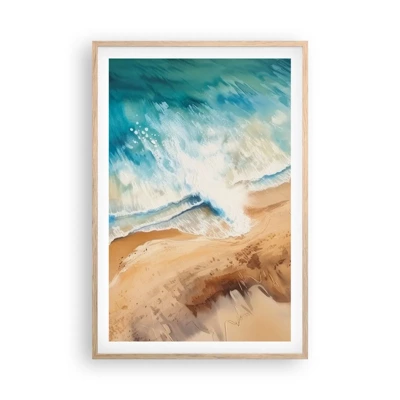 Affiche dans un chêne clair - Poster - La vague qui revient - 61x91 cm