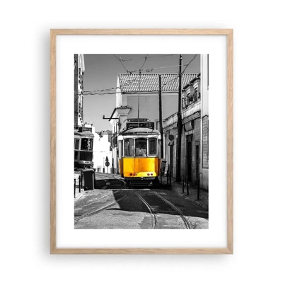 Affiche dans un chêne clair - Poster - L'âme de Lisbonne - 40x50 cm