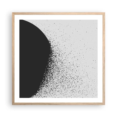 Affiche dans un chêne clair - Poster - Mouvement des molécules - 60x60 cm