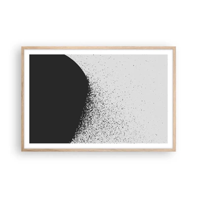 Affiche dans un chêne clair - Poster - Mouvement des molécules - 91x61 cm