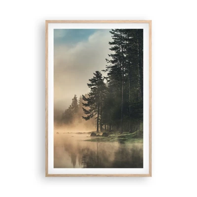 Affiche dans un chêne clair - Poster - Naissance du jour - 61x91 cm