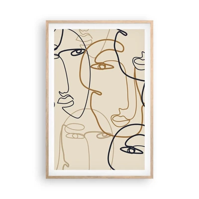 Affiche dans un chêne clair - Poster - Portrait multiplié - 61x91 cm