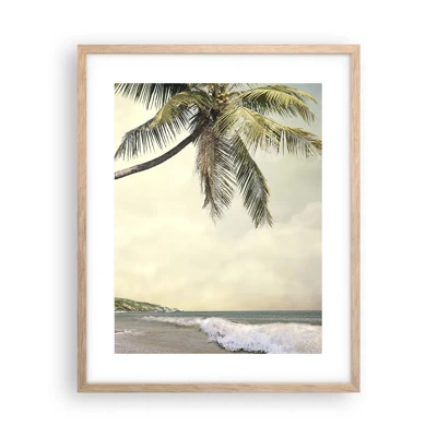 Affiche dans un chêne clair - Poster - Rêve tropical - 40x50 cm