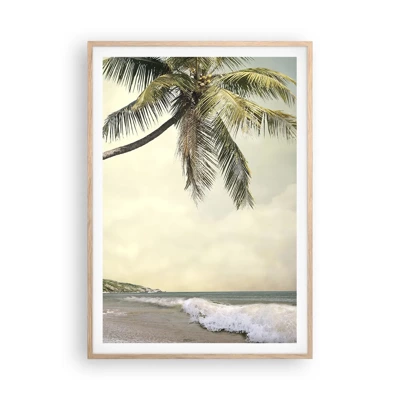 Affiche dans un chêne clair - Poster - Rêve tropical - 70x100 cm