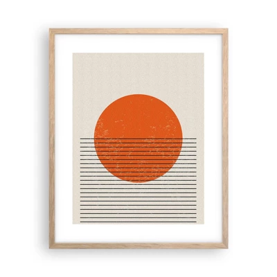 Affiche dans un chêne clair - Poster - Toujours le soleil - 40x50 cm