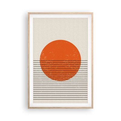 Affiche dans un chêne clair - Poster - Toujours le soleil - 61x91 cm