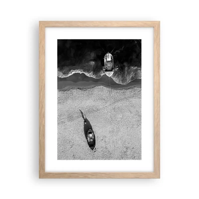 Affiche dans un chêne clair - Poster - Toujours sur le rivage… - 30x40 cm