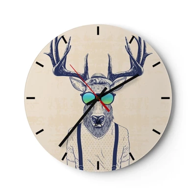 Horloge murale - Pendule murale - A qui vous attendiez-vous ? - 30x30 cm