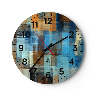 Horloge murale - Pendule murale - A travers le voile bleu - 30x30 cm