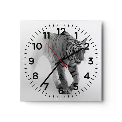 Horloge murale - Pendule murale - Accroupi dans le brouillard - 30x30 cm