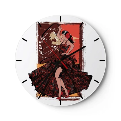 Horloge murale - Pendule murale - Au rythme du cœur - 30x30 cm