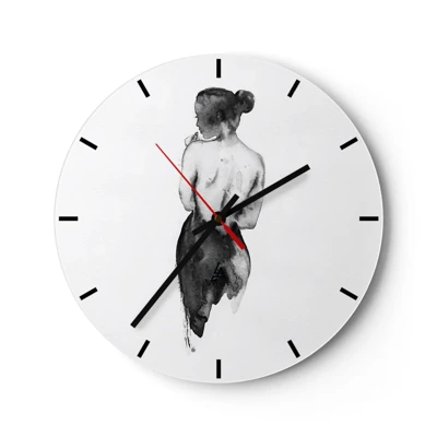 Horloge murale - Pendule murale - Auprès d'elle, le monde disparaît - 40x40 cm