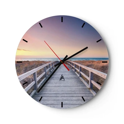Horloge murale - Pendule murale - Aurore baltique du soir - 40x40 cm