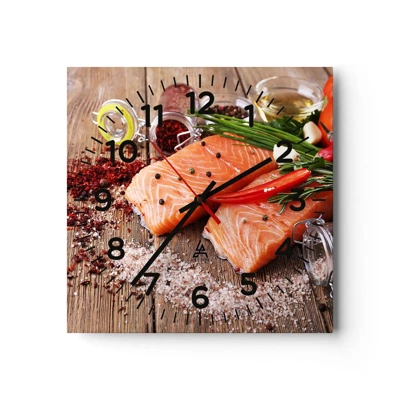 Horloge murale - Pendule murale - Aventure norvégienne dans la cuisine - 40x40 cm