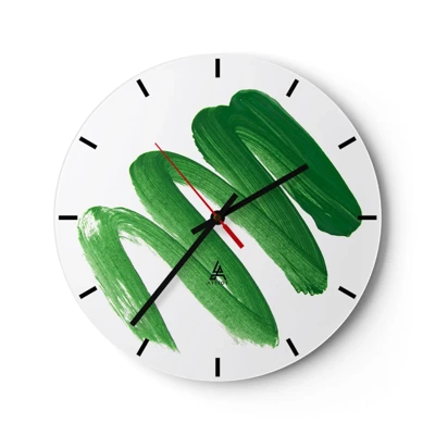 Horloge murale - Pendule murale - Blague verte - 30x30 cm