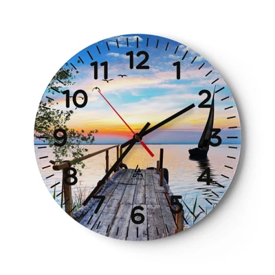 Horloge murale - Pendule murale - Bonsoir! - 30x30 cm