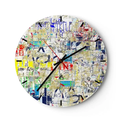 Horloge murale - Pendule murale - Ca fait juste plaisir aux yeux - 30x30 cm