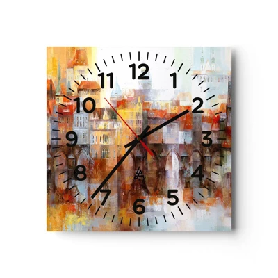 Horloge murale - Pendule murale - C'est aussi beau sous le pont - 40x40 cm